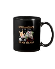 SIGN LANGUAGE Mug tile
