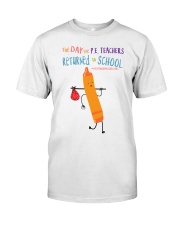 PE Teacher Crayon Orange Classic T-Shirt front