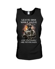 Veteran Leave one wolf alive Unisex Tank tile