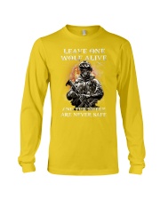 Veteran Leave one wolf alive Long Sleeve Tee tile
