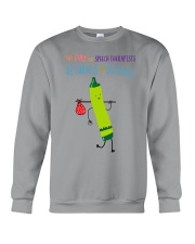 Speech Therapists Crayon Green Pea Crewneck Sweatshirt tile