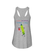 Speech Therapists Crayon Green Pea Ladies Flowy Tank tile