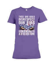 Folded Flag Premium Fit Ladies Tee tile