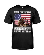 Veteran Stand for the flag kneel for the cross Classic T-Shirt front