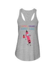 Teacher Crayon Mask Red Ladies Flowy Tank tile
