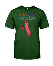 Teacher Crayon Pink Classic T-Shirt tile