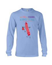 Teacher Crayon Pink Long Sleeve Tee tile
