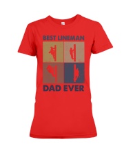 Best Lineman Dad Ever Premium Fit Ladies Tee tile
