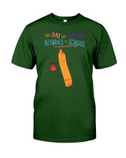 Teacher Crayon Orange Classic T-Shirt tile