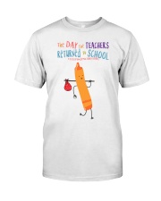 Teacher Crayon Orange Classic T-Shirt front
