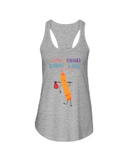 Teacher Crayon Orange Ladies Flowy Tank tile