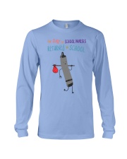 School Nurse Crayon Black Long Sleeve Tee tile