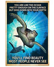 Turtle Dive down into your depth 11x17 Poster front