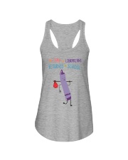 Librarian Crayon Purple Ladies Flowy Tank tile