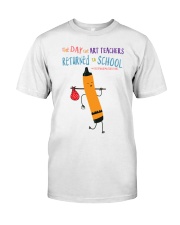 Art Teacher Crayon Orange Classic T-Shirt front