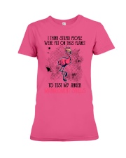 Flamingo Anger Management Skills Premium Fit Ladies Tee tile