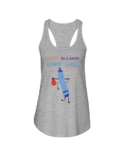 Pre-K Crayon Blue Ladies Flowy Tank tile