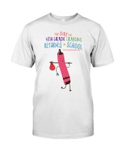 5th Grade Crayon Red Classic T-Shirt front