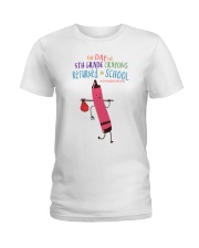 5th Grade Crayon Red Ladies T-Shirt tile