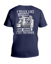I TRUCK LIKE LIGHTNING V-Neck T-Shirt tile