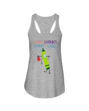 Students Crayon Mask Green Pea Ladies Flowy Tank tile