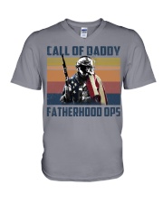 I'm a dad grandpa and a veteran V-Neck T-Shirt tile