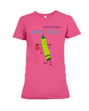 Science Teacher Crayon Green Premium Fit Ladies Tee tile