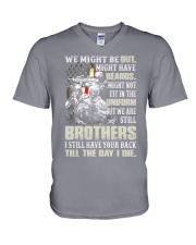 Veteran we may be out V-Neck T-Shirt tile