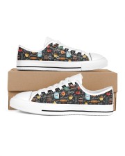 Baking Men's Low Top White Shoes inside-left-outside-left