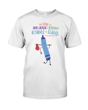 2nd Grade Crayon Blue Classic T-Shirt front