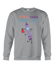 Teacher Crayon Mask Purple Crewneck Sweatshirt tile