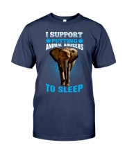 I support putting animal abusers to sleep Premium Fit Mens Tee tile