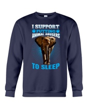I support putting animal abusers to sleep Crewneck Sweatshirt tile