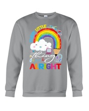 Teacher Every little thing is gonna be ok Crewneck Sweatshirt tile