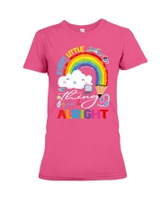 Teacher Every little thing is gonna be ok Premium Fit Ladies Tee tile