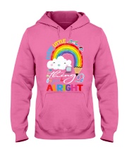 Teacher Every little thing is gonna be ok Hooded Sweatshirt tile