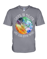 Say less show more V-Neck T-Shirt tile