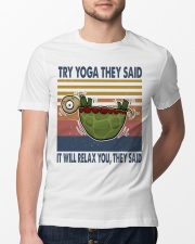 Turtle Yoga upside down Classic T-Shirt lifestyle-mens-crewneck-front-13