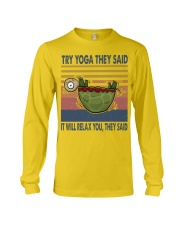 Turtle Yoga upside down Long Sleeve Tee tile