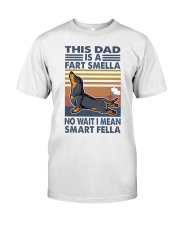 Dachshund Fart Smella Smart Fella Classic T-Shirt front