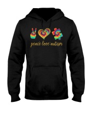Peace Love Autism Hooded Sweatshirt tile