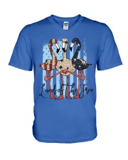 Flamingoes Land of the V-Neck T-Shirt tile