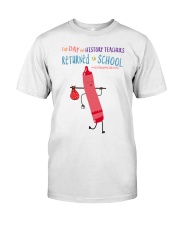 History Teacher Crayon Pink Classic T-Shirt front
