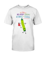 3rd Grade Crayon Green Classic T-Shirt front