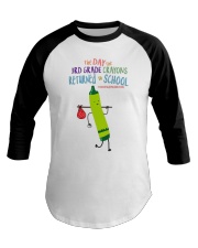 3rd Grade Crayon Green Baseball Tee tile