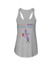 Teacher Crayon Purple 2 Ladies Flowy Tank tile