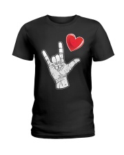 Heart Hand Ladies T-Shirt tile