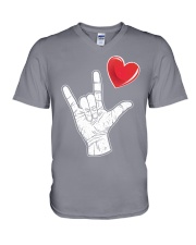 Heart Hand V-Neck T-Shirt tile