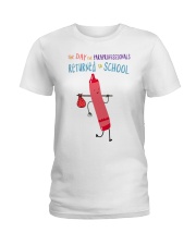 Paraprofessional Crayon Pink Ladies T-Shirt tile