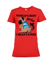 Pug World's best Farter Father Premium Fit Ladies Tee tile